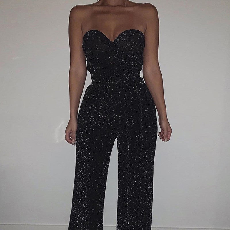 Completo lurex scollo cuore