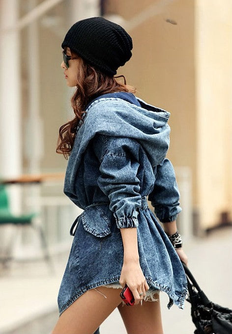 Trench denim Jania cappuccio jeans - Dream Shop