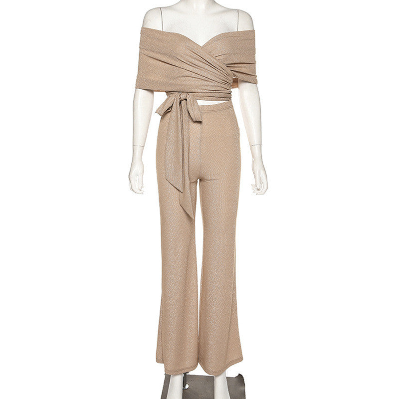 Completo lurex scollo cuore