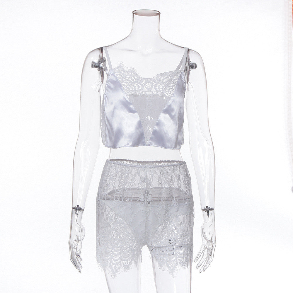 Completino raso-pizzo Elessa