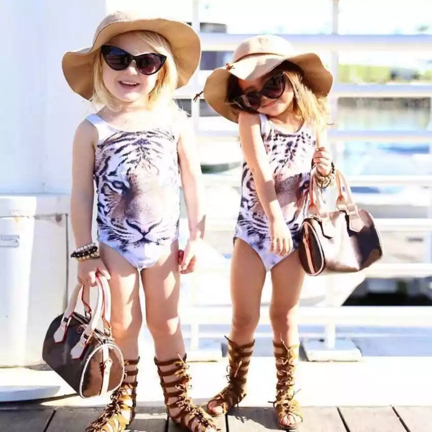 Costume intero bimba tigre