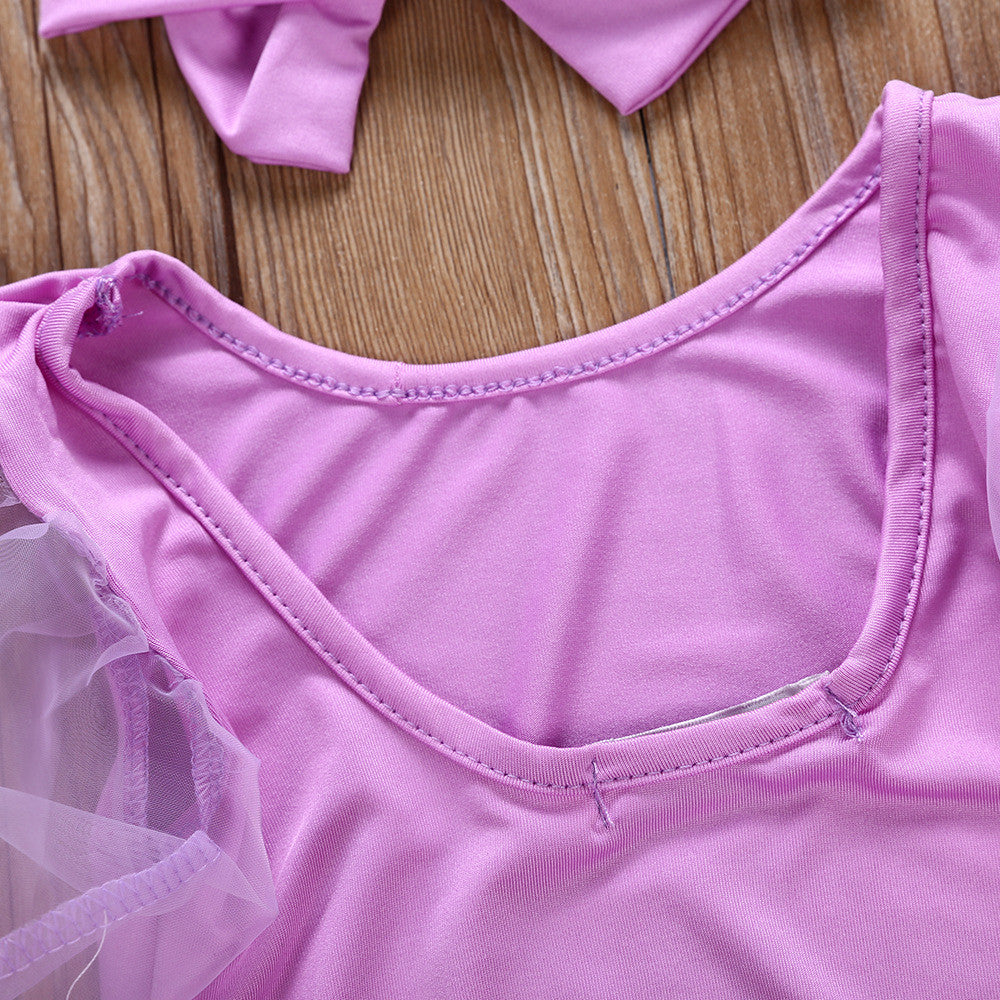 Body baby maniche in tulle