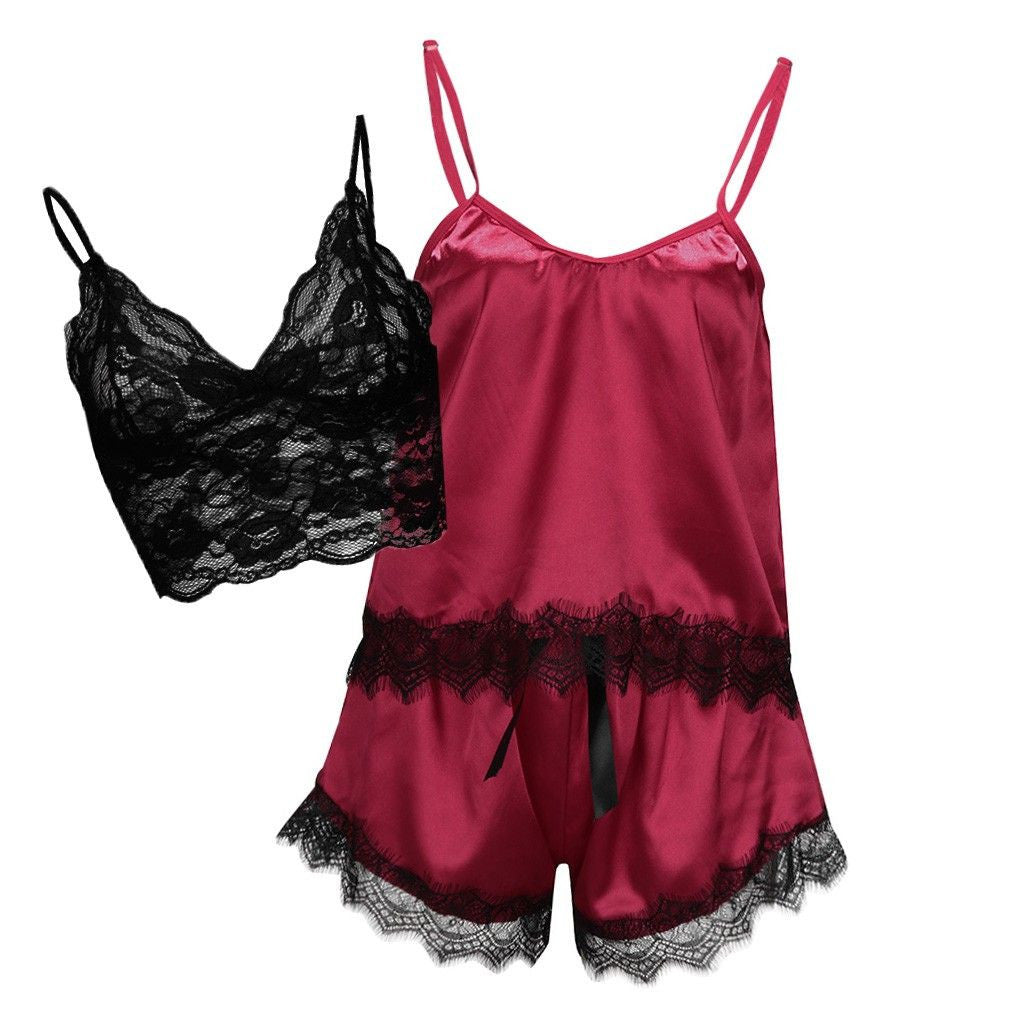 Pigiamino raso pizzo Natahy