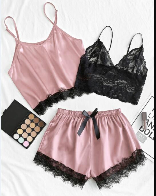 Pigiamino raso pizzo Natahy