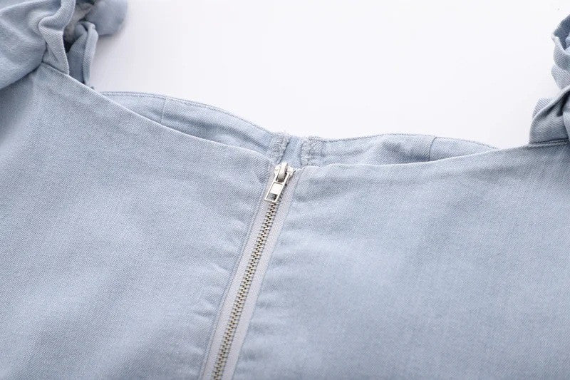 Toppino denim Mhary sbuffo