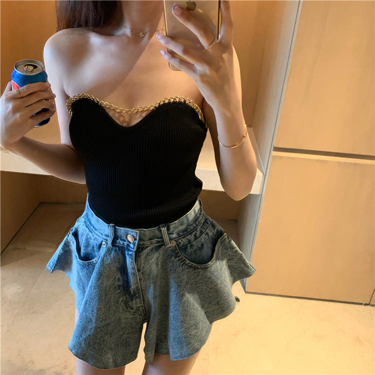 Shorts gonnellino jeans