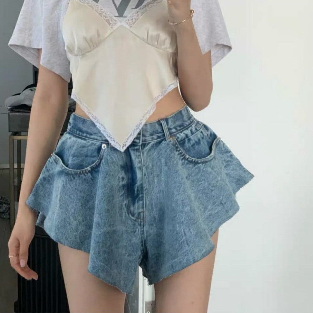 Shorts gonnellino jeans