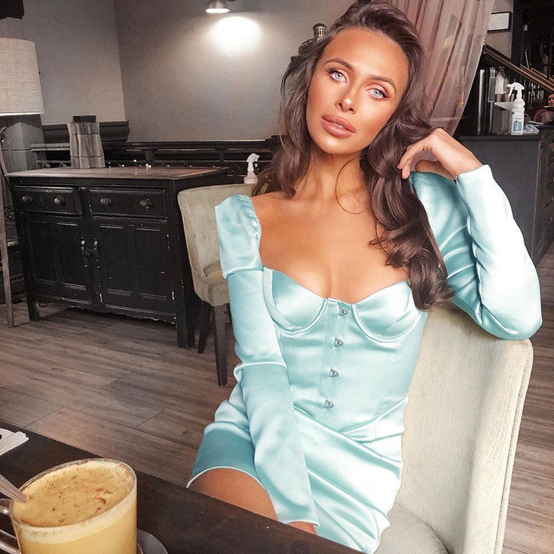 Dress in raso Bambola