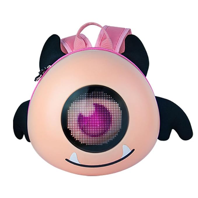Zaino LED Angel Eye rosa retro con display acceso | Dream Shop
