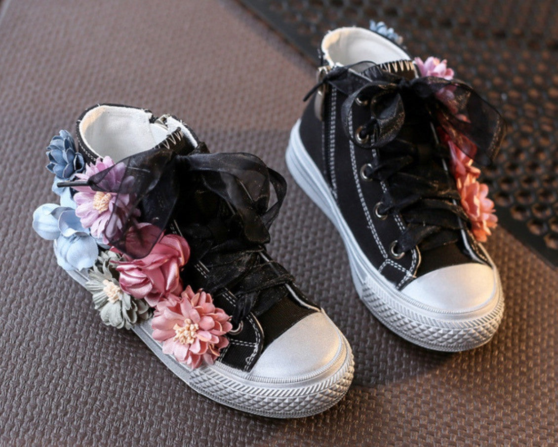 Sneakers baby-adult flower