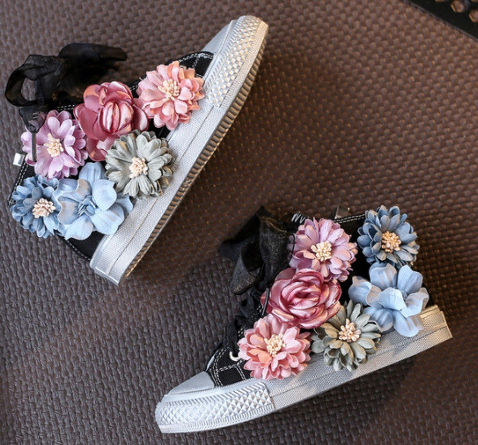 Sneakers baby-adult flower