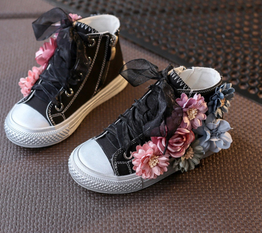 Sneakers baby-adult flower
