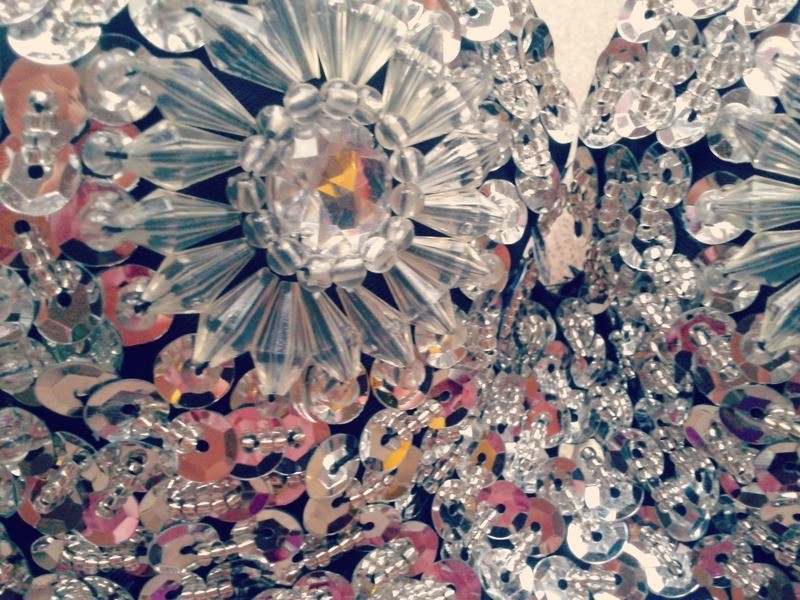 Reggiseno pailettes fiori