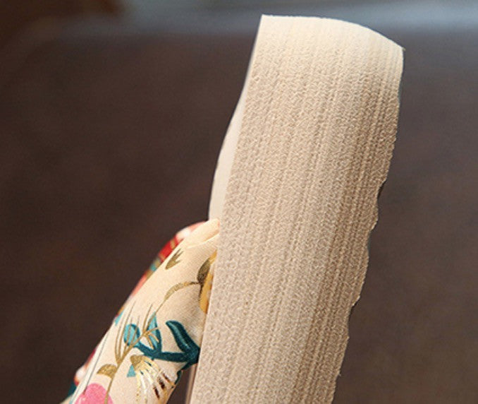 Infradito bambina gioiello perle rose bianco