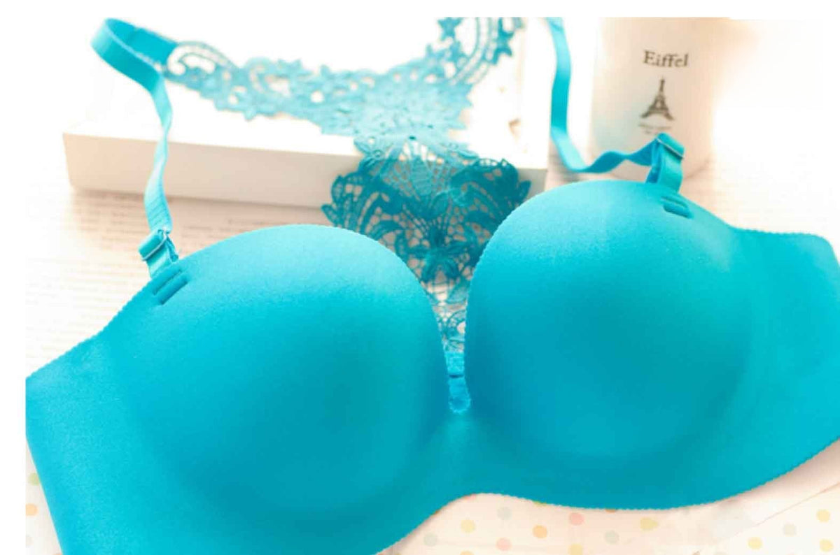 Reggiseno Pizzo Azzurro vista frontale | Dream Shop