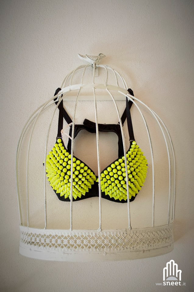 Reggiseno Borchiato Fluo