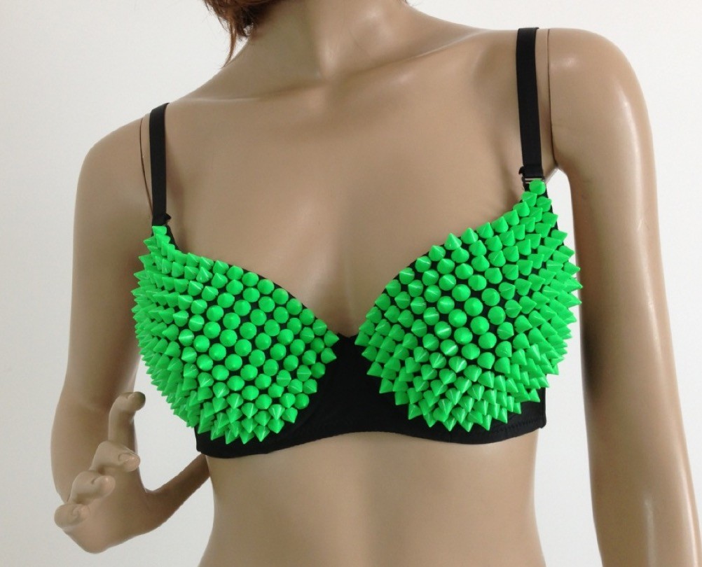 Reggiseno Borchiato Fluo