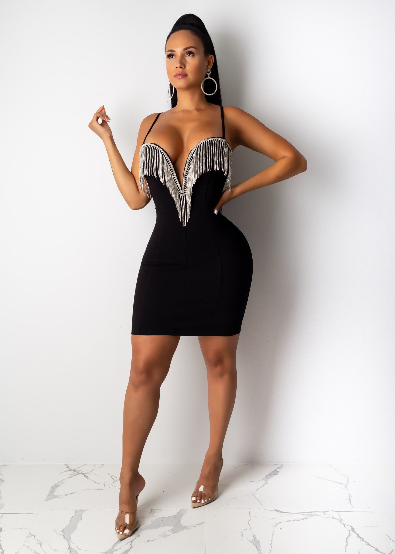 Abito frange strass Fenola