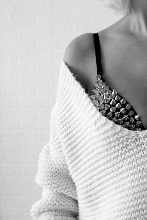 Reggiseno Borchiato Argento