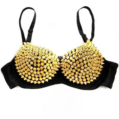 Reggiseno Borchiato Oro — look glamour | Dream Shop