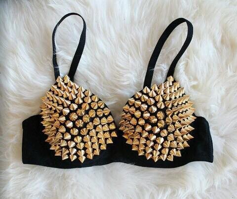 Gold Studded Bra