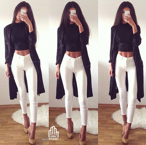 Pantalones vaqueros ajustados sencillos