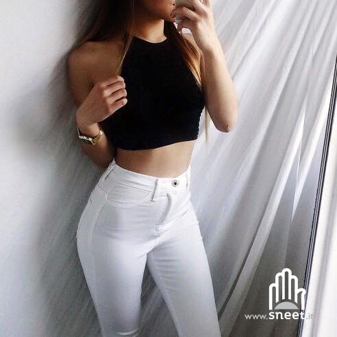 Skinny jeans simple whime