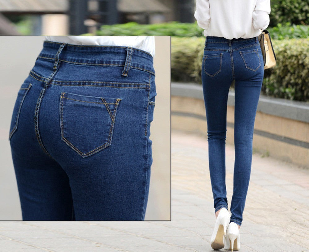 Skinny jeans simple whime Bianco indossato | Dream Shop