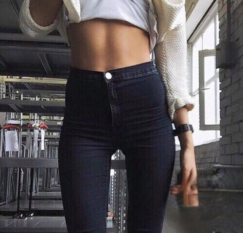 Skinny jeans simple whime Jeans scuro indossato | Dream Shop