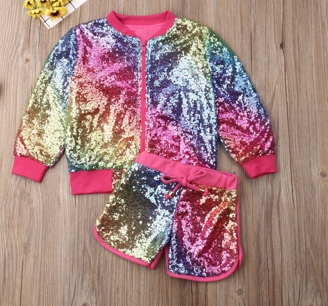 Completo bimba pailettes shortys