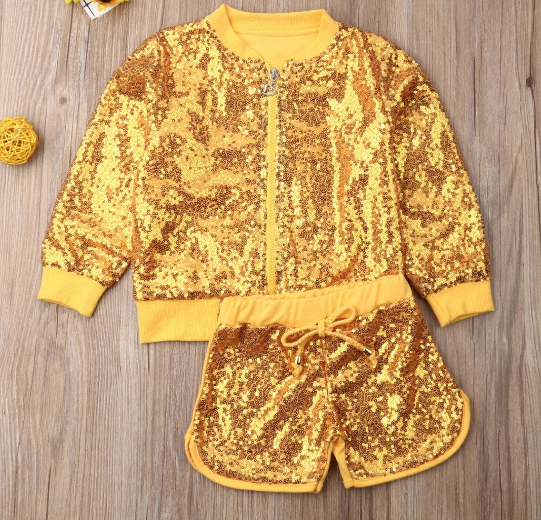 Completo bimba pailettes shortys