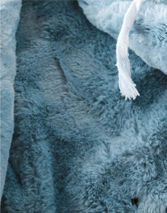 Parka bambina denim furcolor