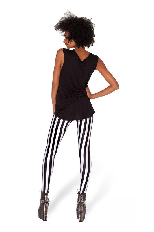 Beetlejuice Leggings dettaglio righe verticali
