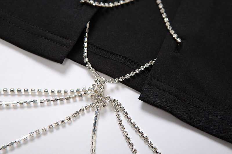 Maglia incrocio-strass