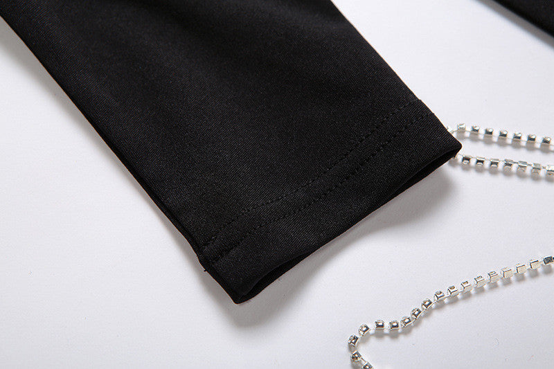 Maglia incrocio-strass