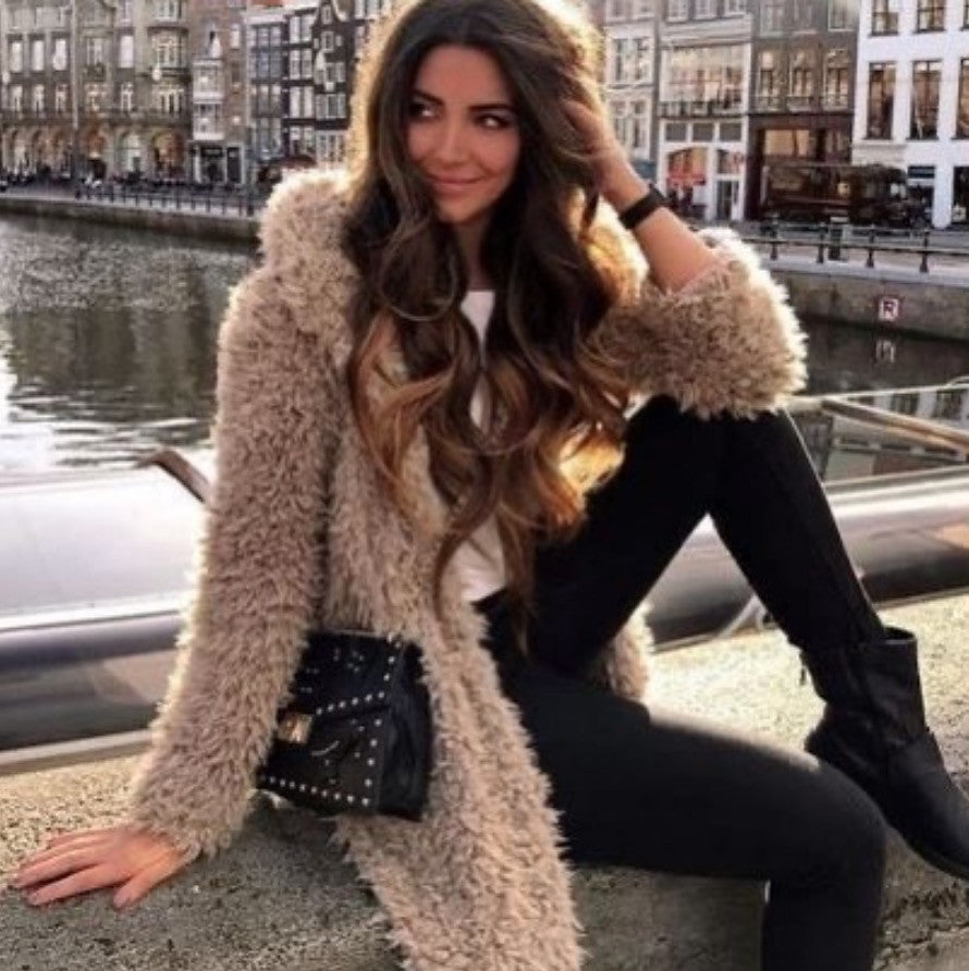 Cappotto lana riccia