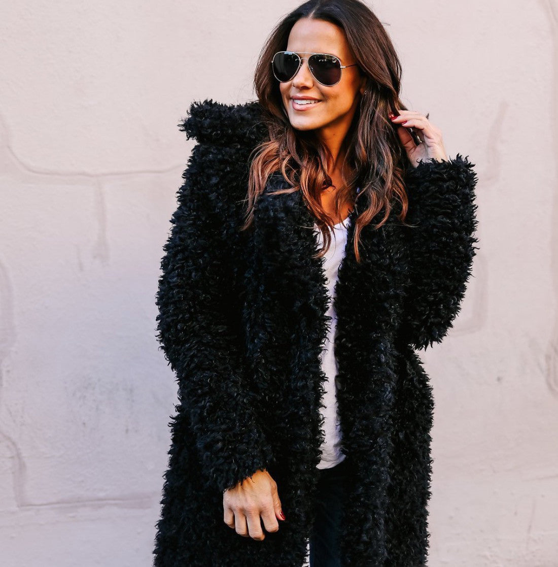 Cappotto lana riccia