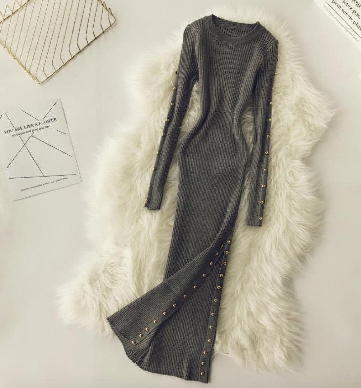 Abito maglia buttones