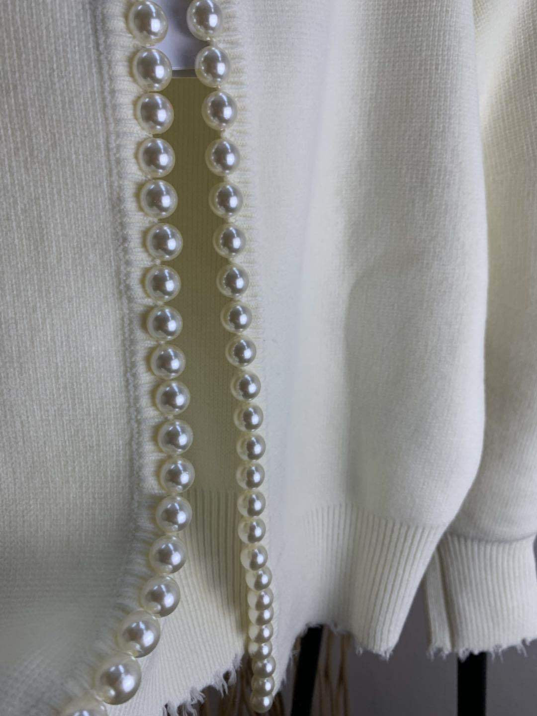 Cardigan bordo perle