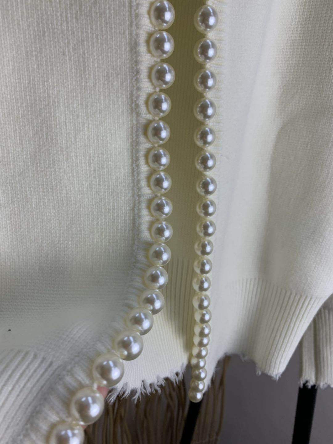 Cardigan bordo perle