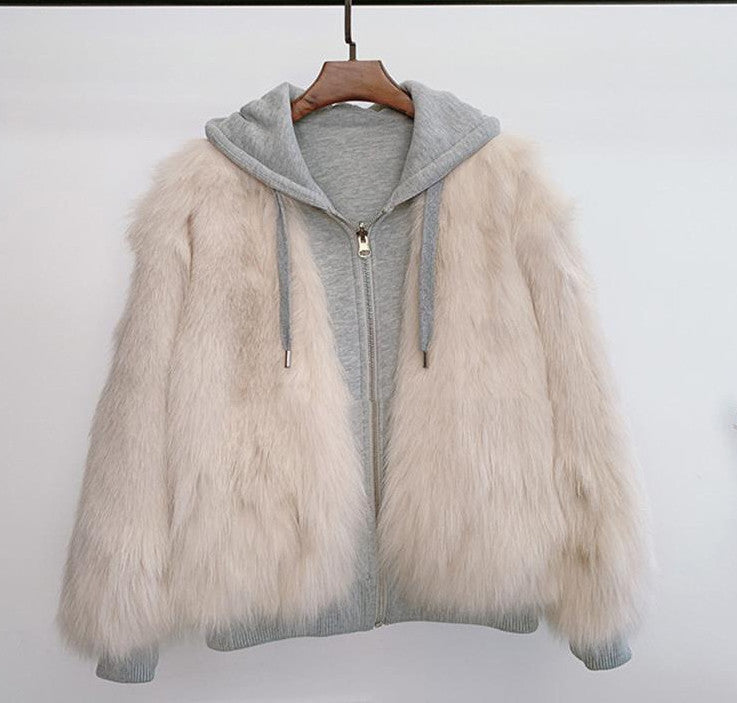 Felpone double-face pelliccia