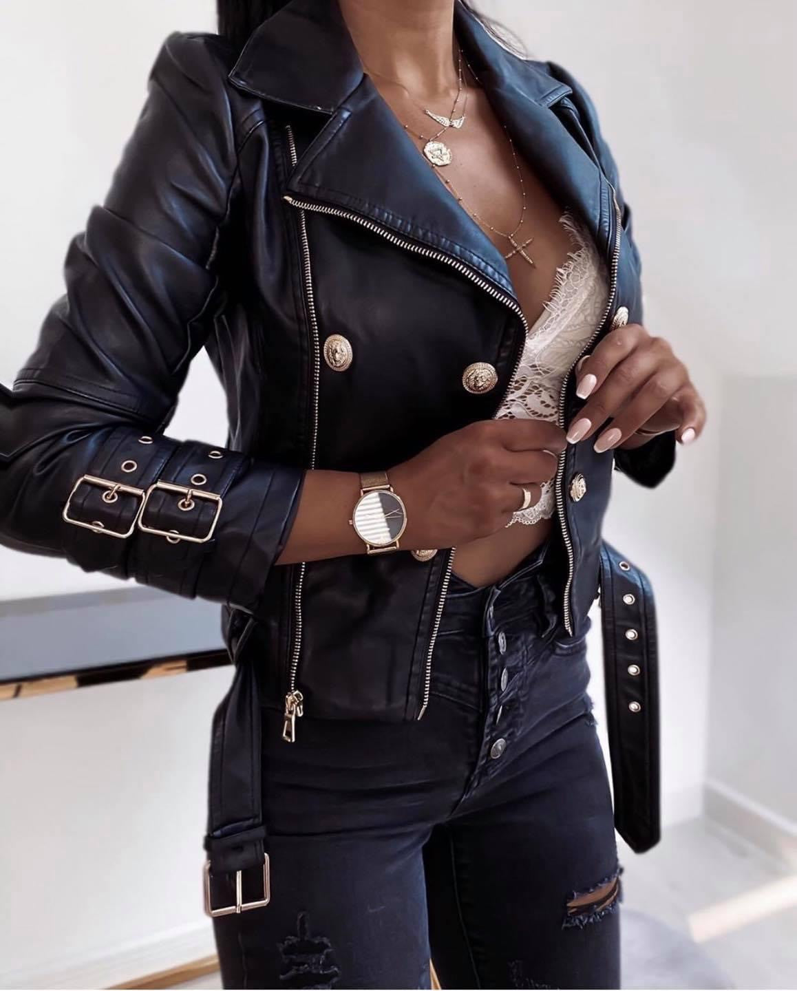 Chiodo in pelle Elsa