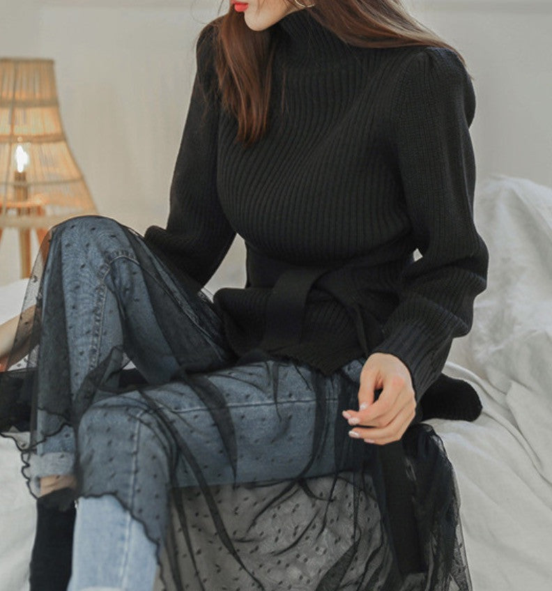 Cardigan shoulderbow