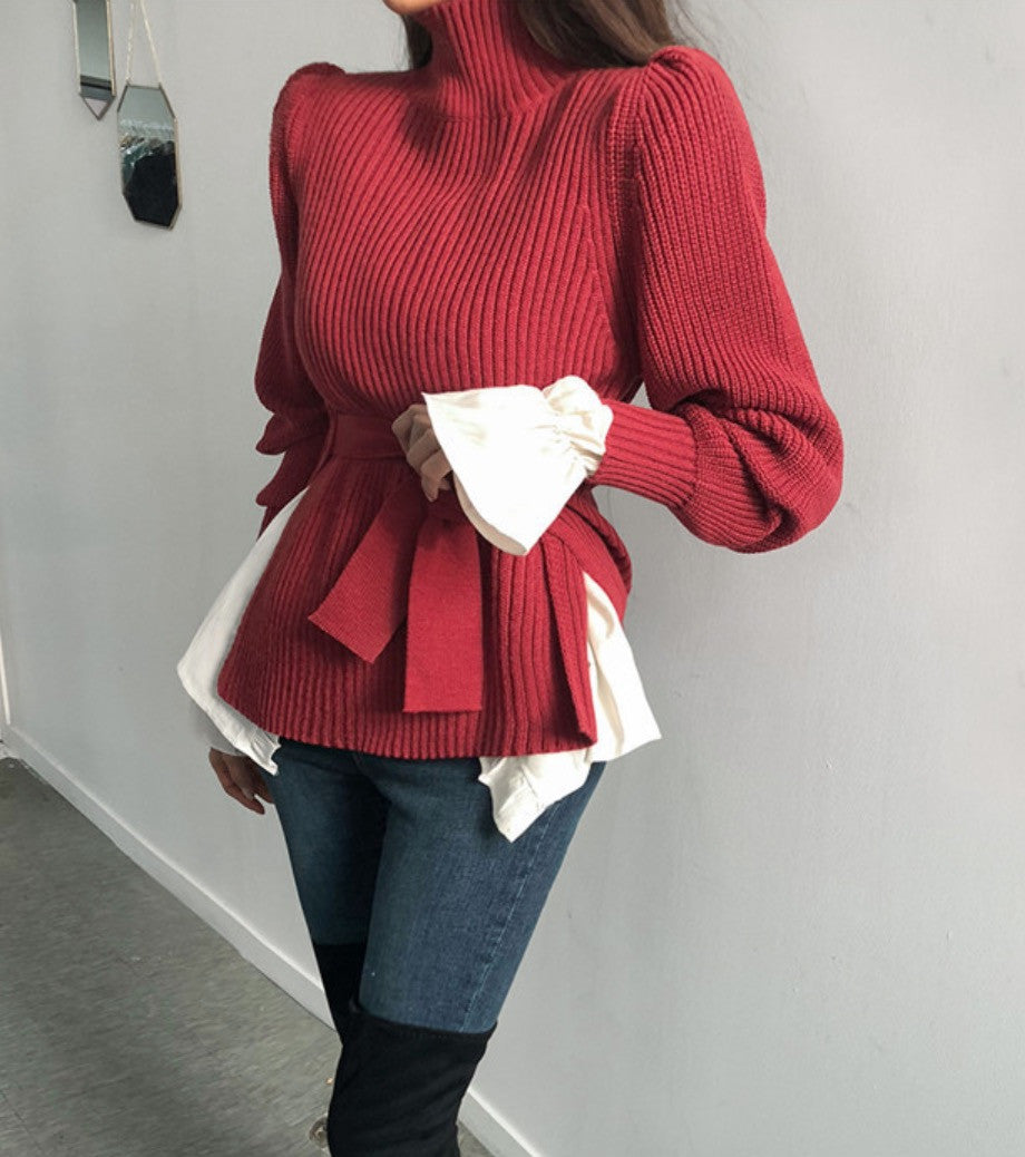 Cardigan shoulderbow