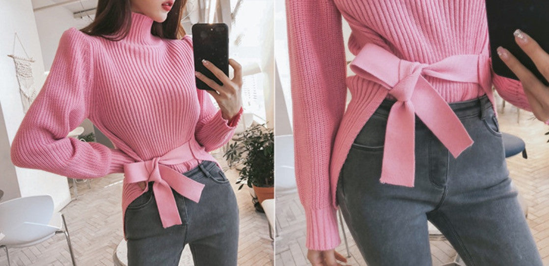 Cardigan shoulderbow