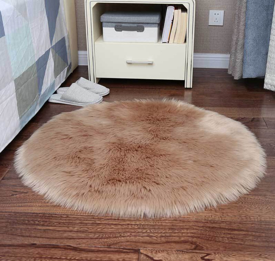 Tappeto peloso tondo