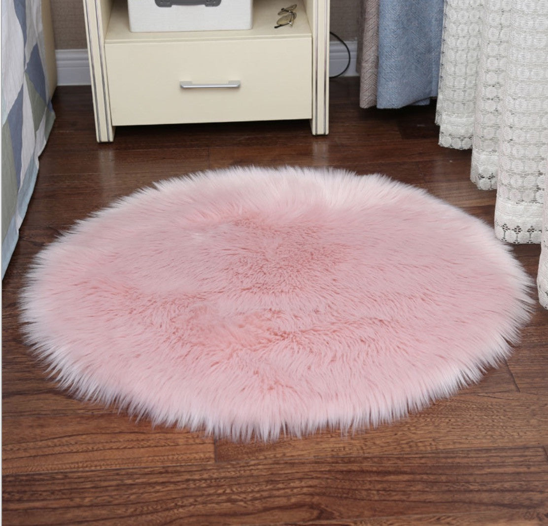 Tappeto peloso tondo