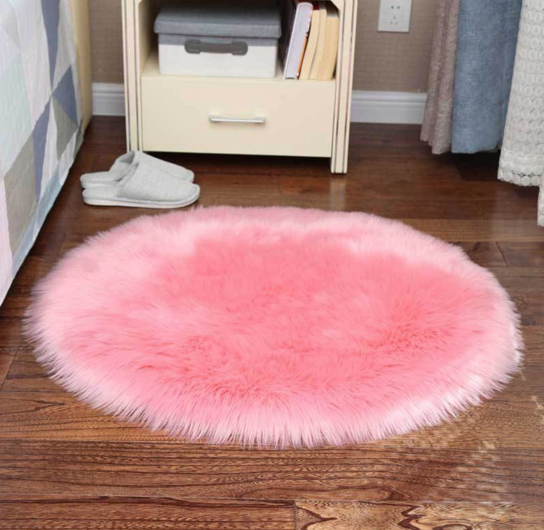 Tappeto peloso tondo