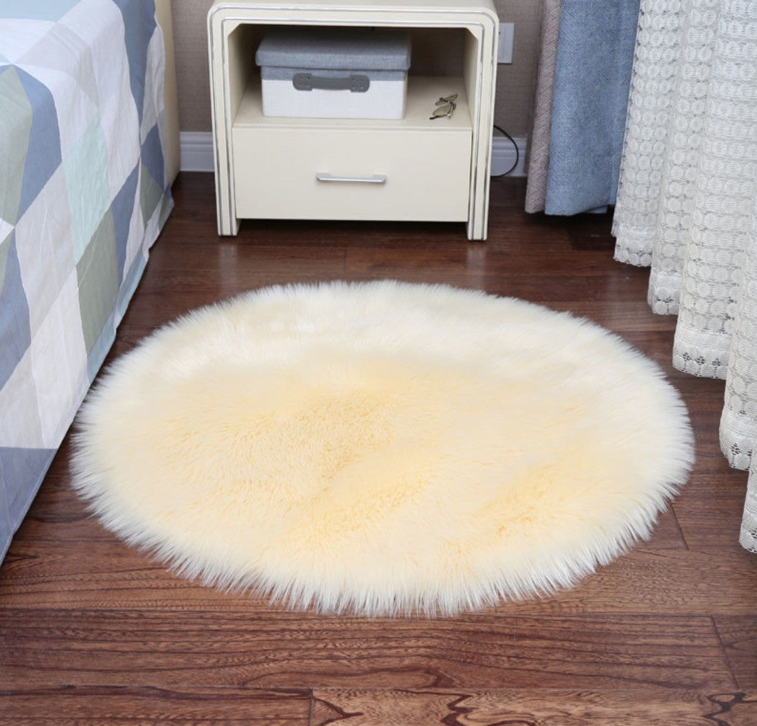 Tappeto peloso tondo