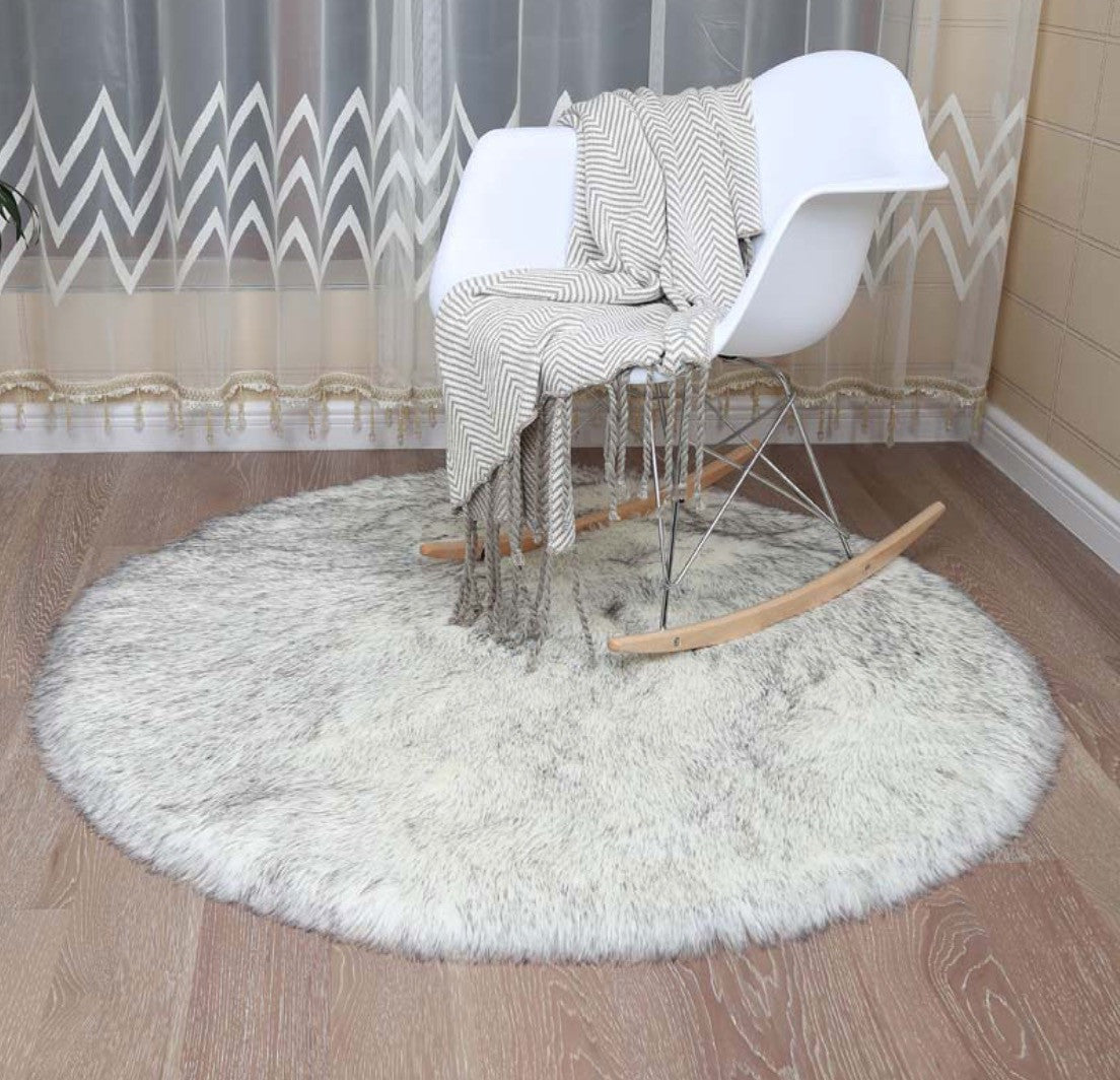 Tappeto peloso tondo